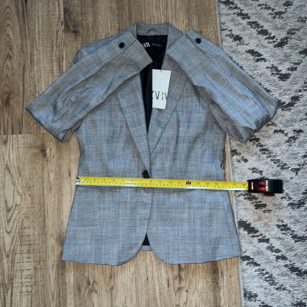 NEW! Zara SUIT SET Plaid Blazer with Cigarette Pants - Picture 11 of 16
